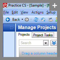 Managing accounting projects with the Practice CS Project Management module (screenshot) - click for more detail