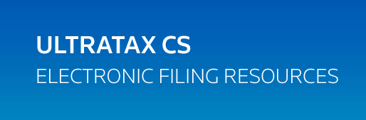 UltraTax CS Electronic Filing Resources